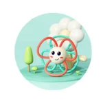 جغجغه هولا تویز طرح آفتابگردان - تصویر 3