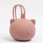 قاب پستونک تمام سیلیکونی دسته دار طرح گربه ای