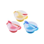 کاسه چسبان درب دار کودک به همراه قاشق حرارتی چیکو chicco - تصویر 2