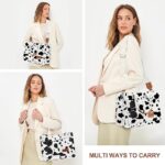 کیف دستی دو جیب طرح دار - تصویر 4