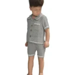 ست بلوز و شرت اسپرت ترک طوسی نارنجی