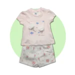 ست بلوز و شرت دخترانه ترک طرح گل - تصویر 2