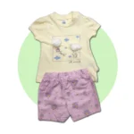 ست بلوز و شرت دخترانه ترک طرح گل