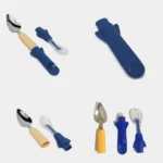 ست قاشچ و چنگال کودک صورتی و آبی - تصویر 3