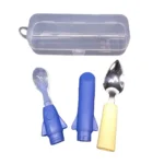 ست قاشچ و چنگال کودک صورتی و آبی