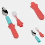 ست قاشچ و چنگال کودک صورتی و آبی - تصویر 4