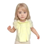 ست پیراهن و شرت دخترانه زرد