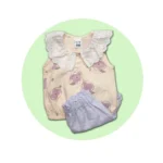 ست پیراهن و شرت دخترانه طرح گل بنفش - تصویر 4