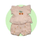 ست پیراهن و شرت دخترانه نارنجی - تصویر 3