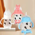 شیشه شیر سیلیکونی یوگی بی بی طرح گاو 180 میل - تصویر 4