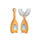 مسواک سیلیکونی چرخشی 360 درجه U طرح پنگوئن