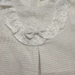 پیراهن بچه دخترانه راه راه کرم ترک - تصویر 5