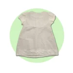 پیراهن بچه دخترانه راه راه کرم ترک - تصویر 2