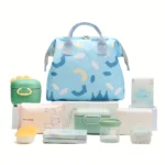 کیف لوازم نوزاد طرح دار فانتزی صورتی و آبی - تصویر 5
