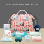 کیف لوازم نوزاد فانتزی طرح دار صورتی - تصویر 5