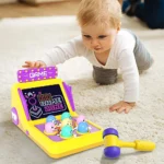 اسباب بازی کوبه چکشی مانیتور دار رنگ زرد - تصویر 6