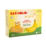 بیسکوئیت با طعم موز فاقد شیر لوبلو Lobello حجم 200 گرم