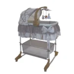 تخت و گهواره برقی نوزاد ملورین رنگ نسکافه ای کد 112