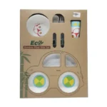 ظرف غذا چند تیکه بامبو Bamboo طرح ماشین - تصویر 3
