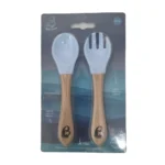 ست قاشق و چنگال بامبو بی بی کرون BabyCrown