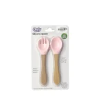 ست قاشق و چنگال چوبی سیلیکونی اونلی بیبی OnlyBaby