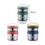 ظرف غذا (لانچ باکس) استیل دو طبقه - تصویر 2