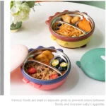 ظرف غذای کودک بی بی تابل baby tableware طرح دایناسور - تصویر 4