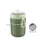 ظرف غذا تیدیمی Tedemei گرد با قاشق 710 میل - تصویر 2