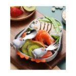 ست 5 تیکه ظرف غذا تمام سیلیکون طرح پنگوئن - تصویر 5