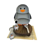 ست 5 تیکه ظرف غذا تمام سیلیکون طرح پنگوئن