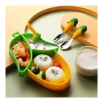 ست 5 تیکه ظرف غذا خوری کودک طرح ذرت - تصویر 3