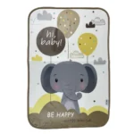 زیرانداز تعویض کودک پشت مخمل نی نی سا Ninisa طرح فیل