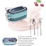 ظرف نگهدارنده غذا (لانچ باکس) دو طبقه - تصویر 4