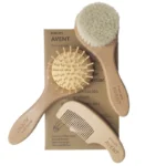 ست شانه و برس نوزاد اونت Avent مدل چوبی گرد - تصویر 2