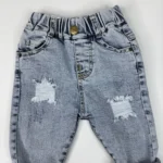 شلوار جین زاپ دار بچگانه زارا Zara آبی - تصویر 3