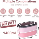 ظرف نگهدارنده غذا (لانچ باکس) دو طبقه - تصویر 2