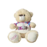 عروسک دخترانه خرسی رنگ کرم - تصویر 2