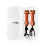 قاشق و چنگال قابدار کودک مدل Animal حیوانات - تصویر 6