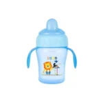 لیوان دسته دار و نی دار طرح حیوانات حجم 240 میلی لیتر