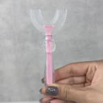 مسواک چرخشی نوزاد شفاف صورتی و آبی طرح میکی موس - تصویر 2