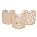 پیش بند حوله ای 3بیبس 3Bibs  طرح گاو قهوه ای - تصویر 2