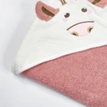 حوله دورپیج کودک مدل کلاه دار طرح گاو - تصویر 7