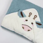 حوله دورپیج کودک مدل کلاه دار طرح گاو - تصویر 6