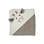 حوله دورپیج کودک مدل کلاه دار طرح گاو - تصویر 2