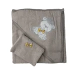 حوله دو تیکه نوزاد طرح خرس - تصویر 3