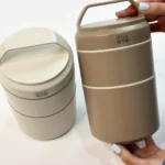 ظرف غذا (لانچ باکس) استیل دو طبقه ام تی ام MTM - تصویر 4