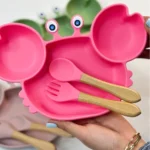 ظرف غذا سیلیکونی 3 تیکه طرح خرچنگ - تصویر 5