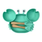 ظرف غذا سیلیکونی 3 تیکه طرح خرچنگ