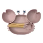 ظرف غذا سیلیکونی 3 تیکه طرح خرچنگ - تصویر 2