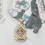 پتو دور پیچ نوزاد بِ بِ ک Bebek طرح فیل و خرگوش - تصویر 4